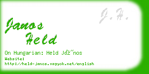 janos held business card